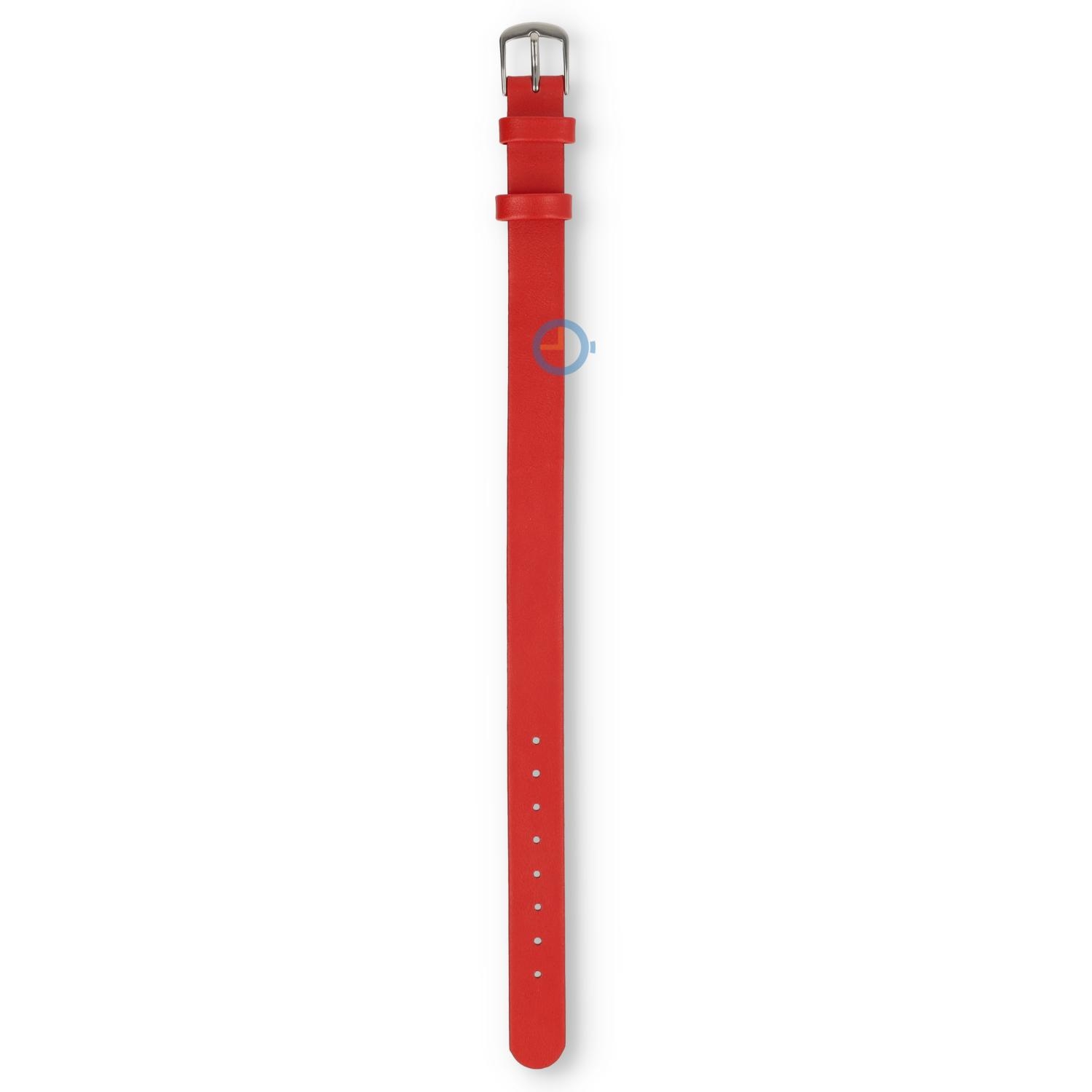 One-piece leather strap - 10mm - red