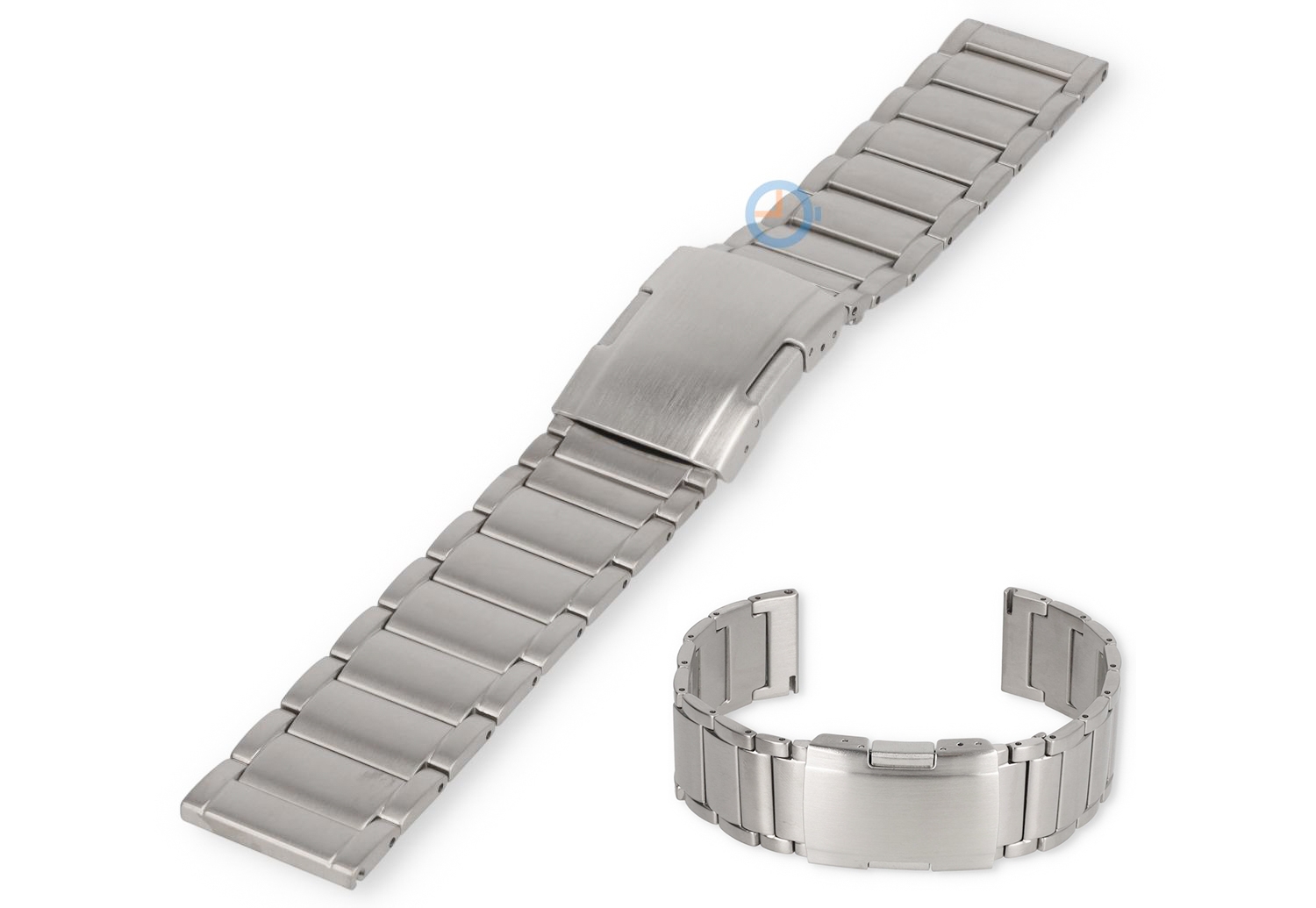 22mm titanium watch strap with Quick-Switch - silver