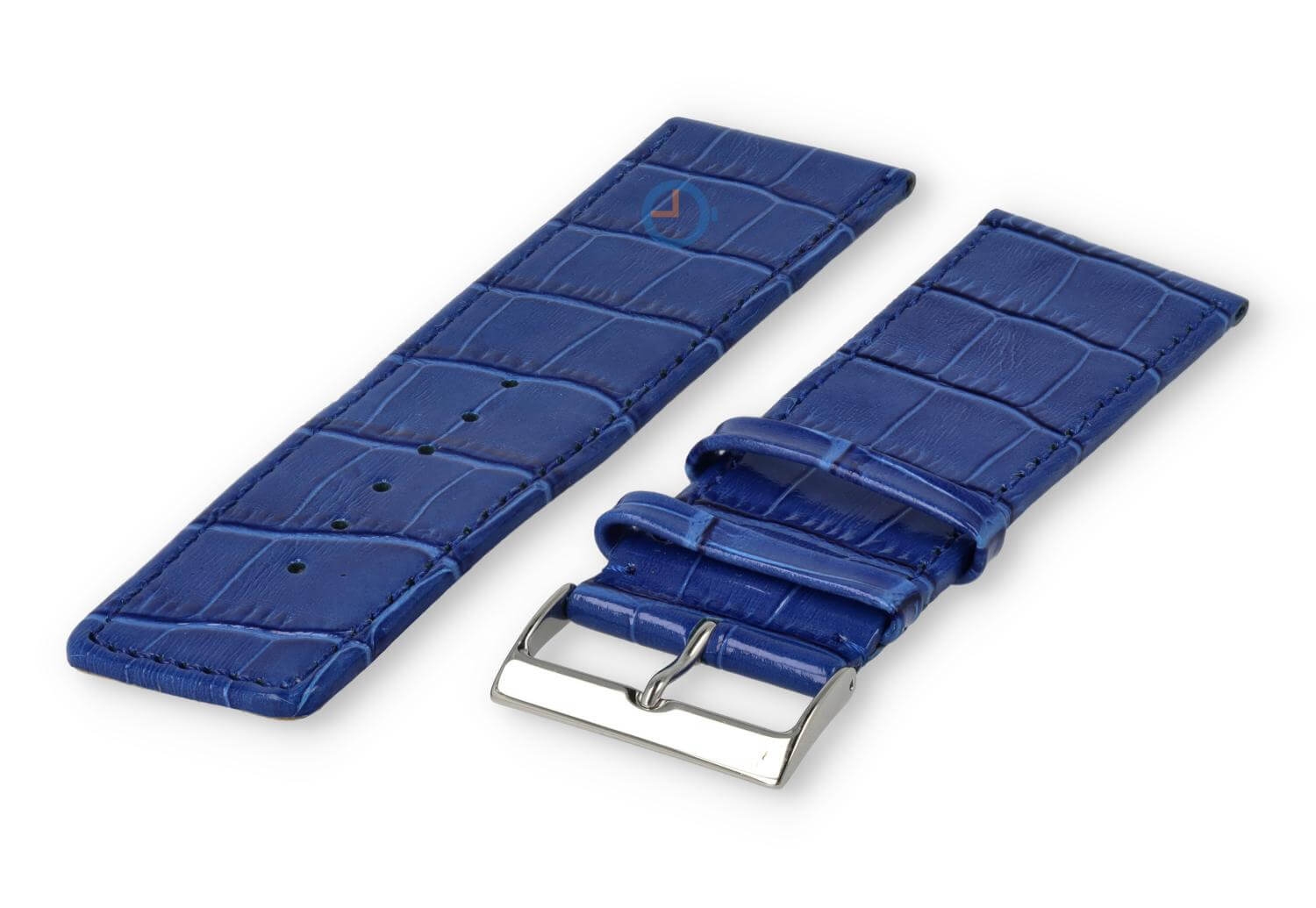 Deluxe croco watch strap XL - 30mm - royal blue