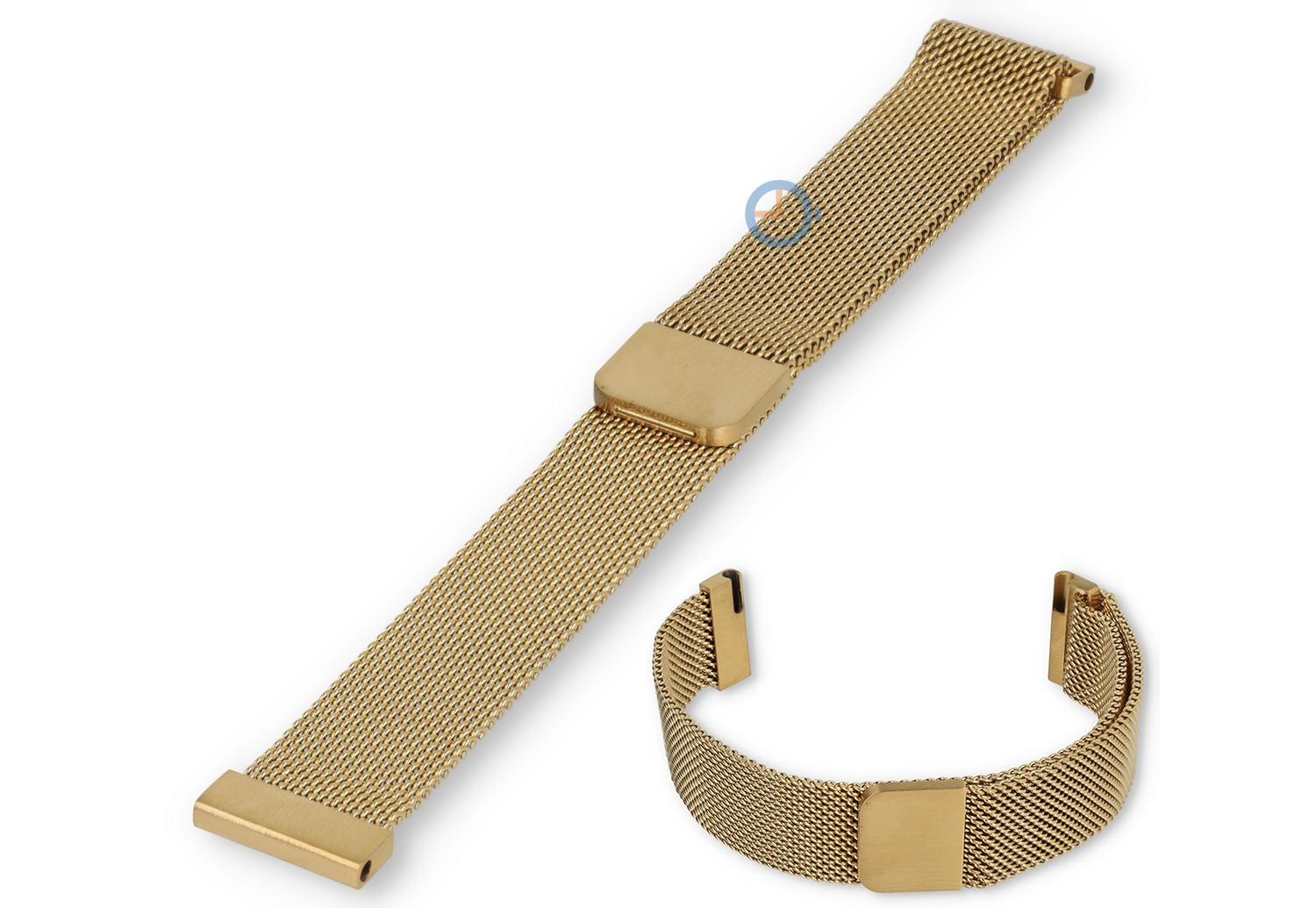 16mm mesh loop watch strap - gold magnetic