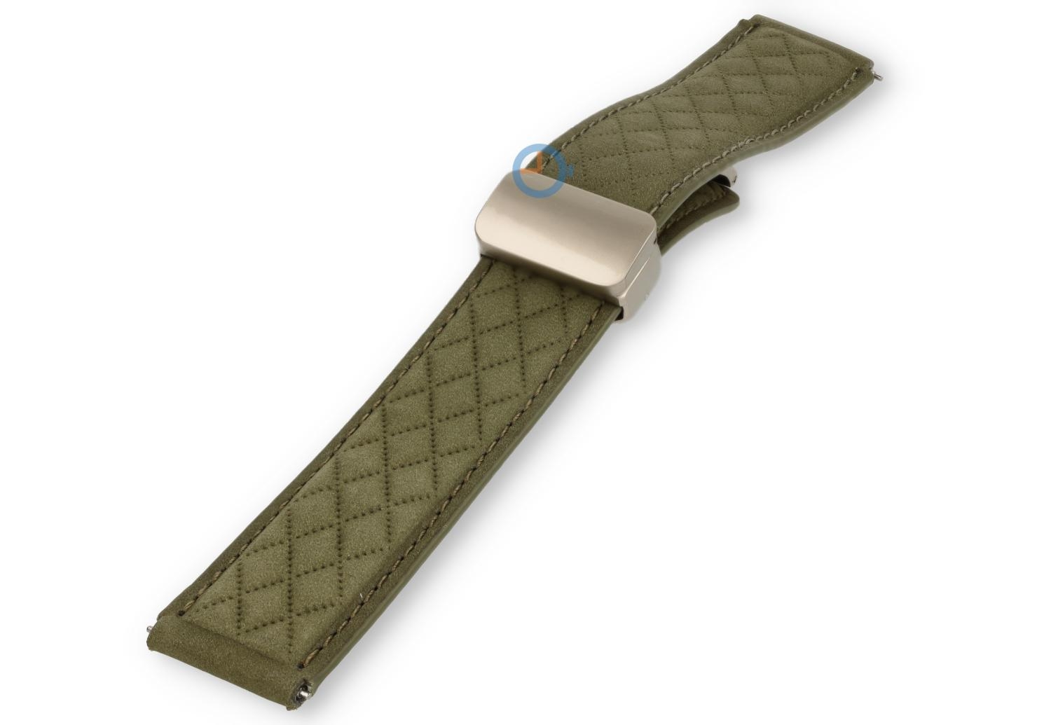 Magnetic watch strap luxury leather - 20mm - Green