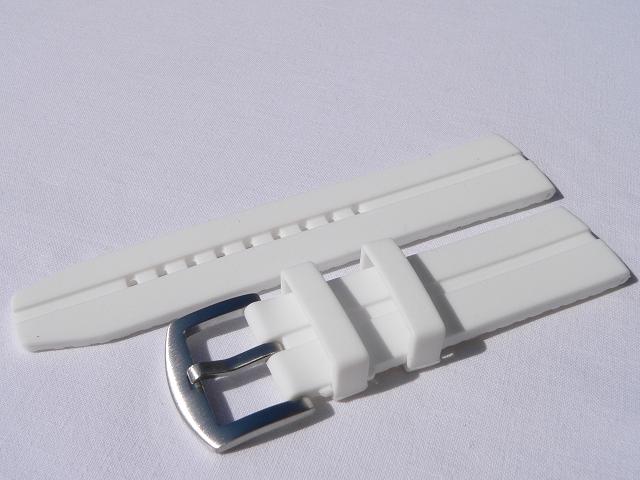 Waterproof watch band - 24mm white