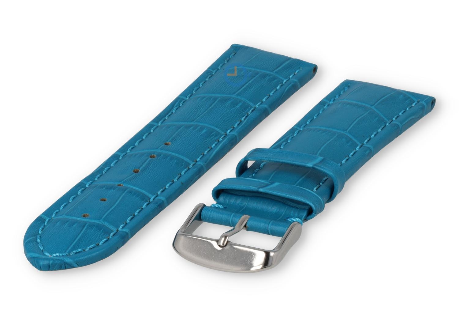 Strong calfskin watch strap - 26mm - turquoise