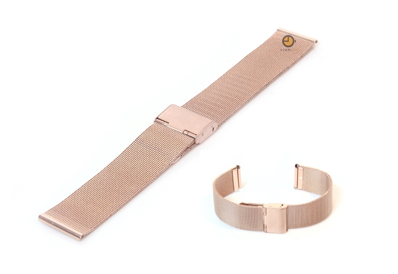 Mesh watchstrap 16mm rosÃ©gold fine