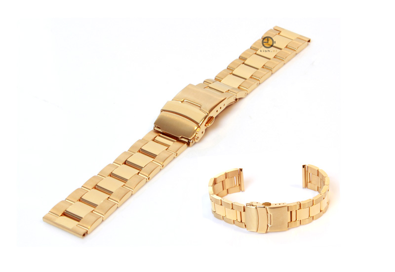 Watchstrap 20mm stainless steel gold