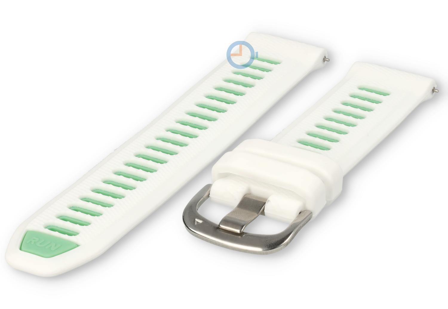 Run watch strap 18mm silicon - White Green