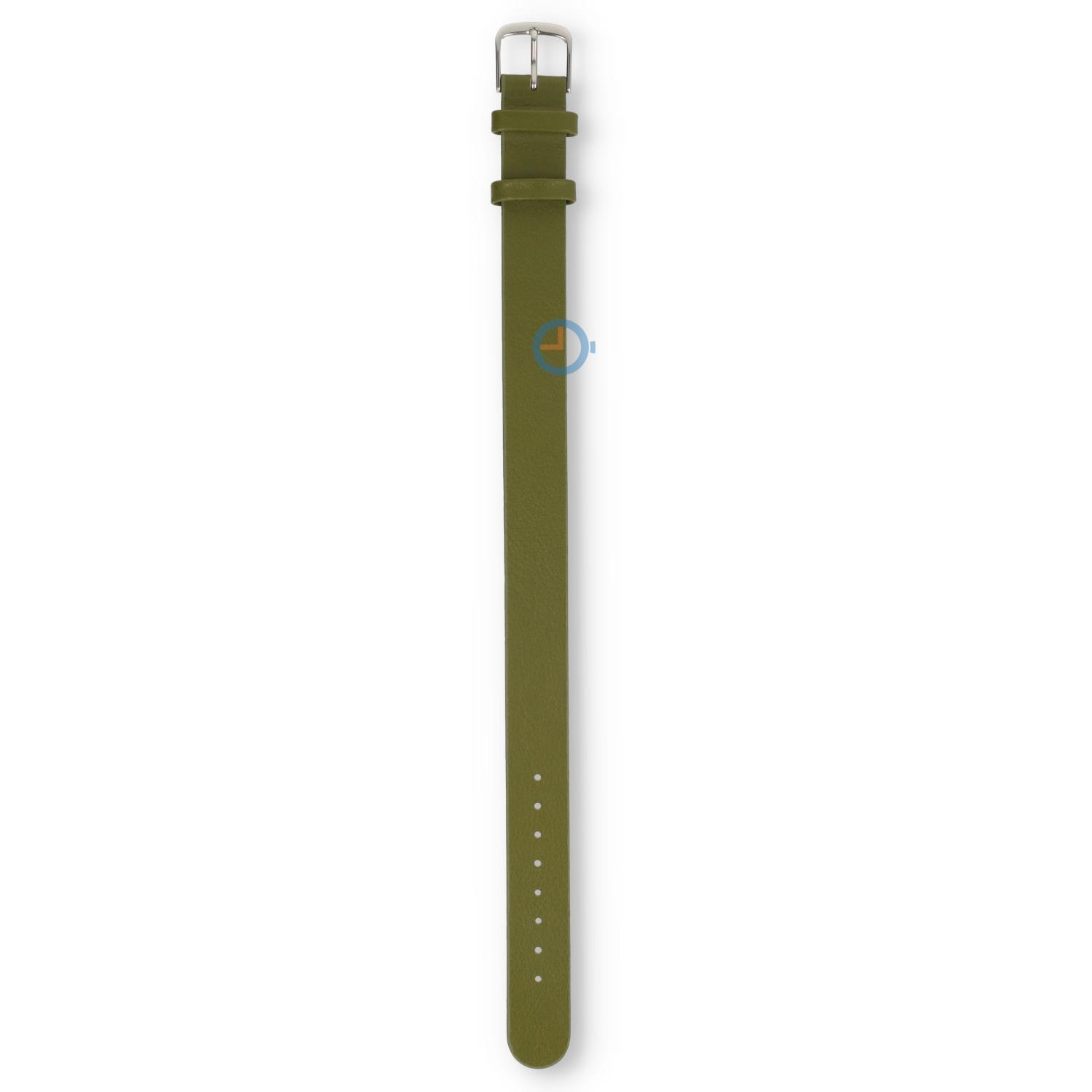 One-piece leather strap - 16mm - avocado