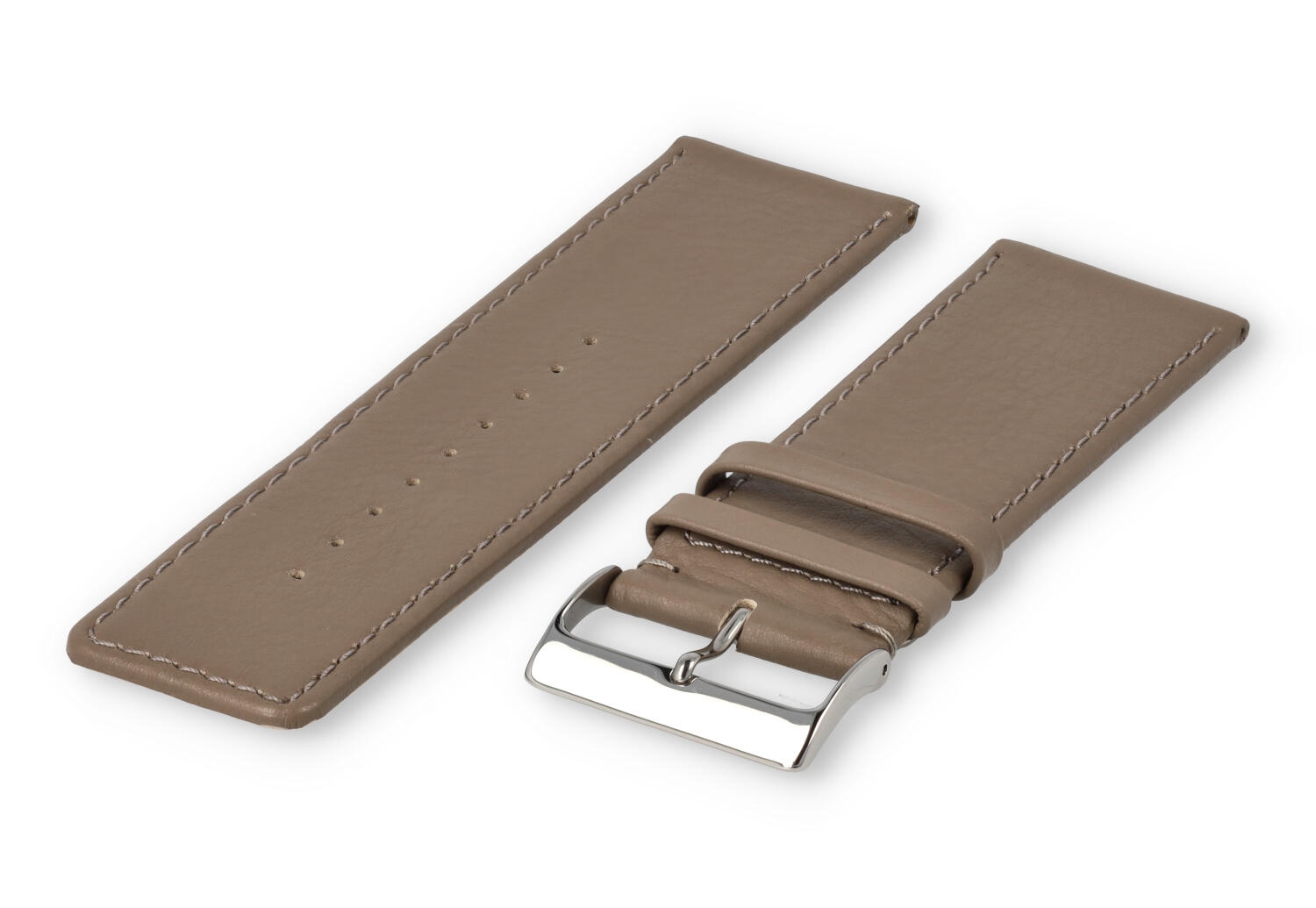 XL watch strap smooth leather - 30mm - taupe