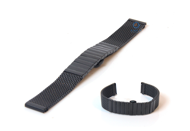 Watchstrap 24mm mesh black