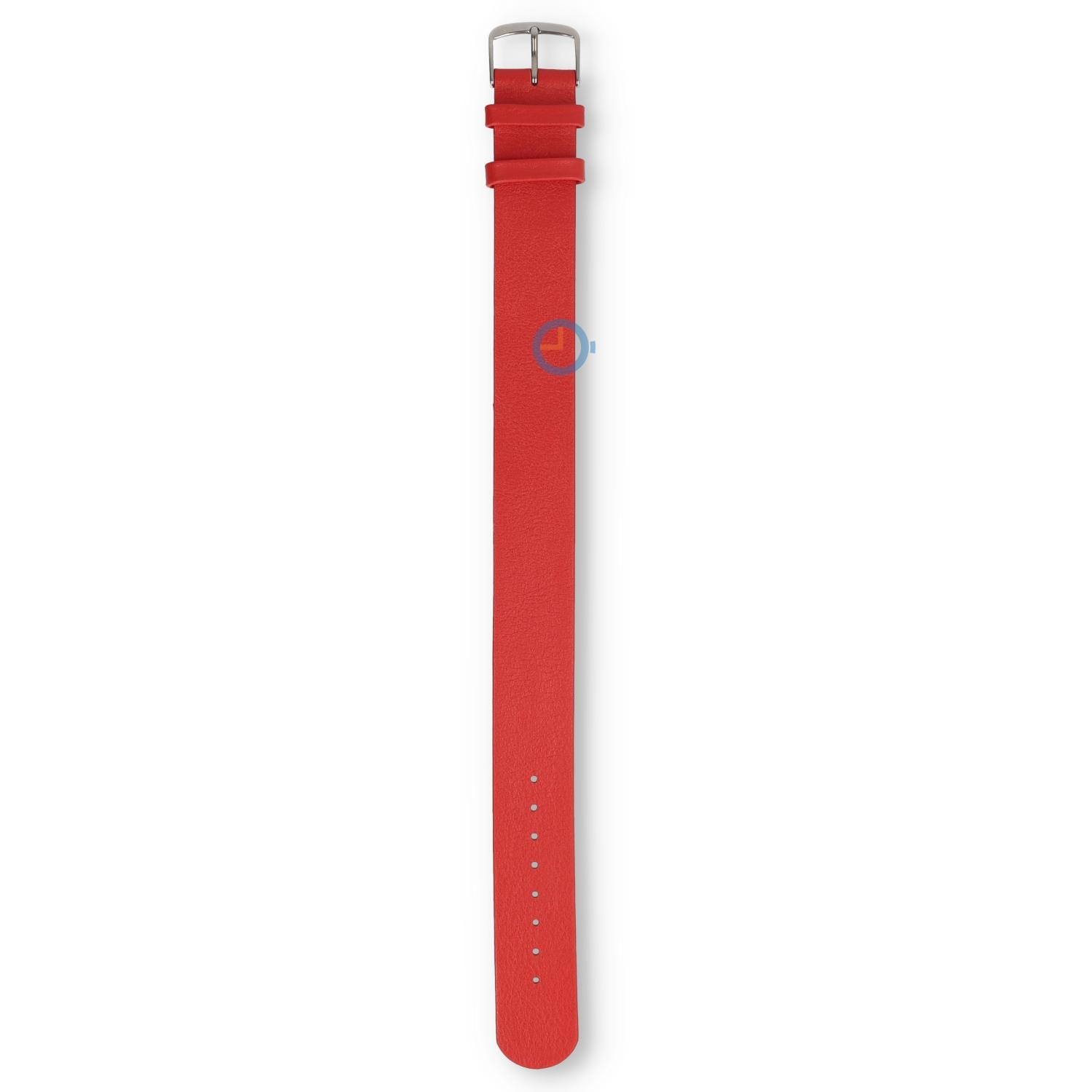 One-piece leather strap - 20mm - red