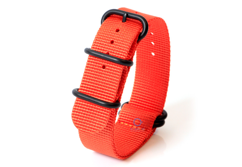 Watchstrap nylon 24mm orange