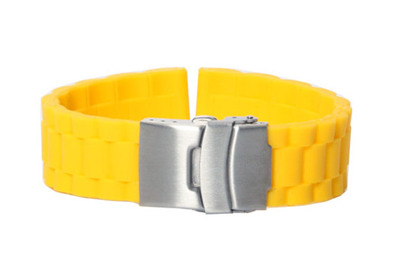 Watchstrap 20mm yellow rubber