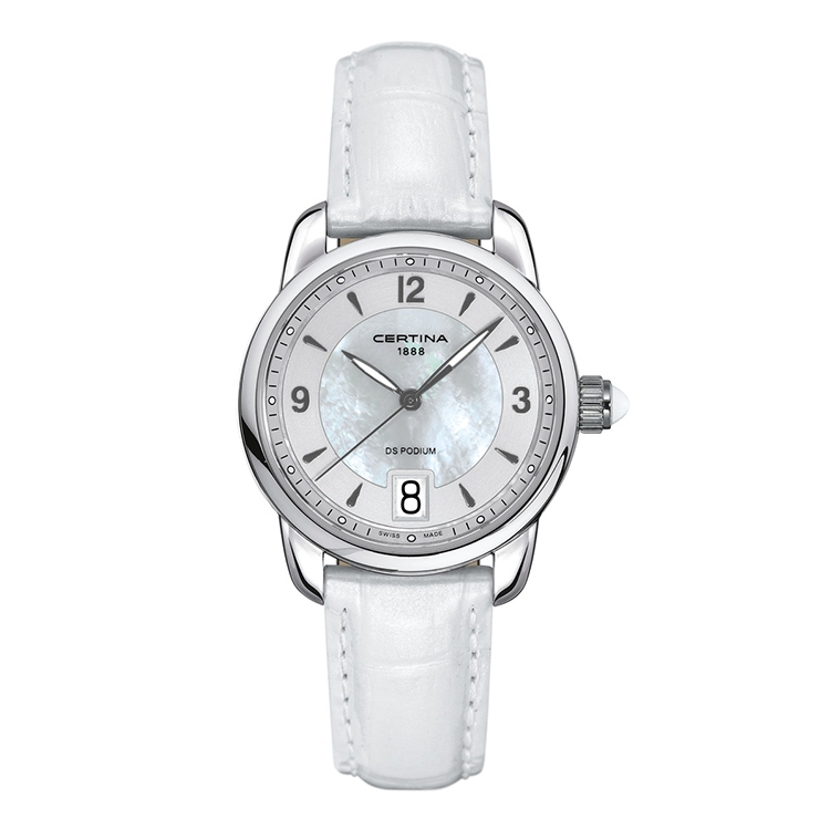Certina leather strap C0252101611700A 16/14mm white