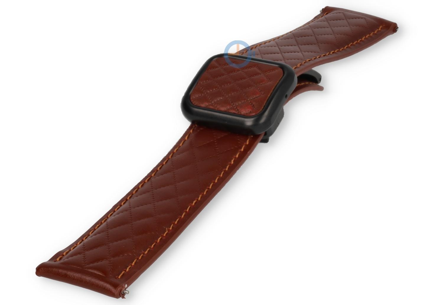 Luxury magnetic watch strap - 20mm leather - Bordeaux