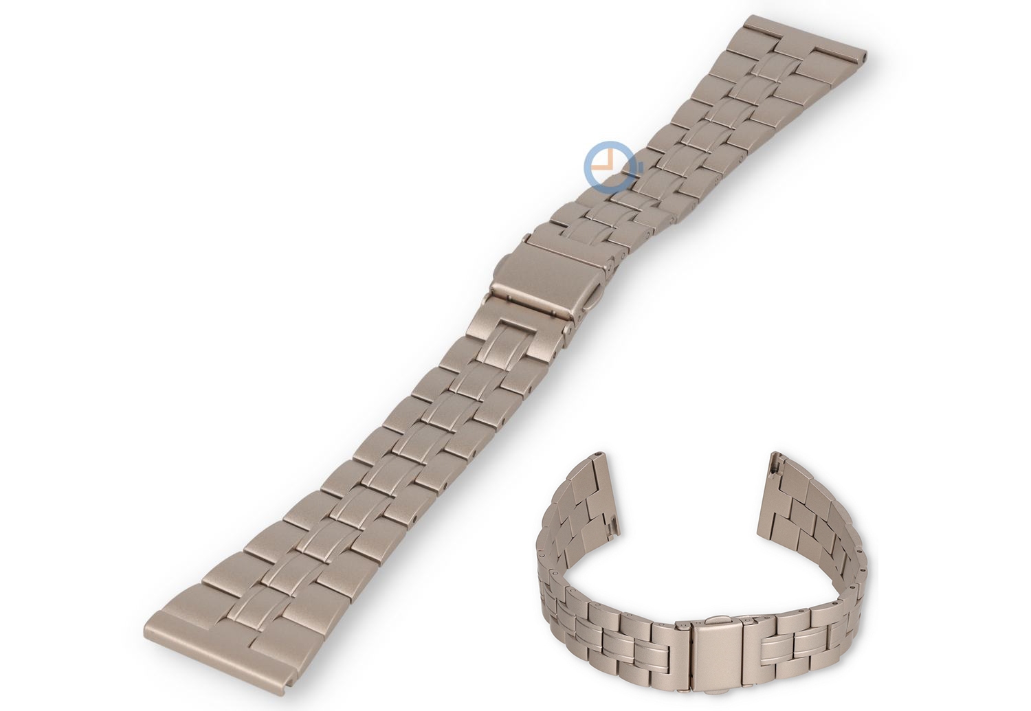 22/18mm watch strap matt steel - starlight