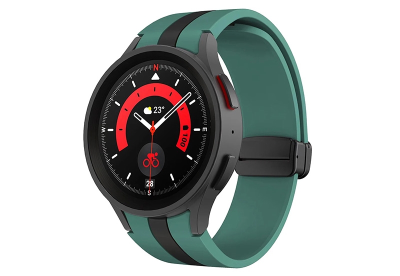 Samsung Galaxy Watch 5 strap - green/black - magnetic