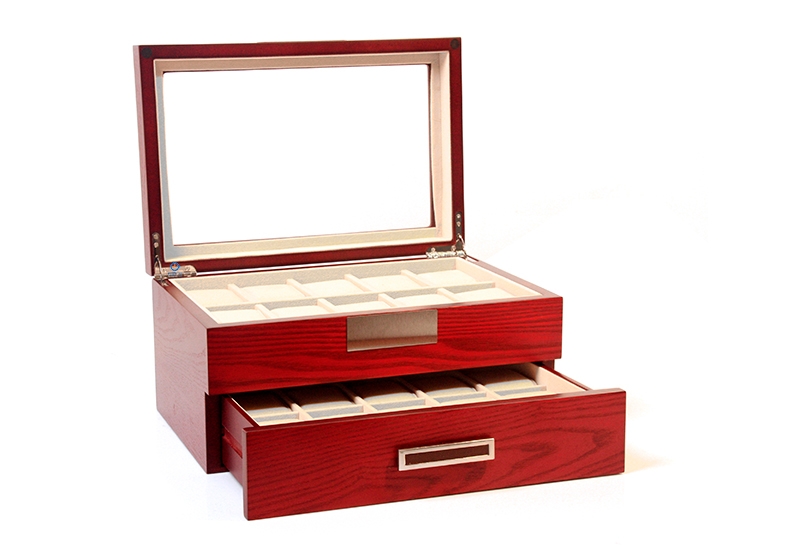 Design watchbox for 20 watches cherry matt