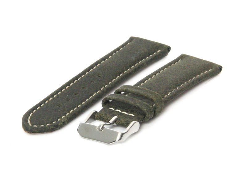 Watchstrap 20mm green calf leather
