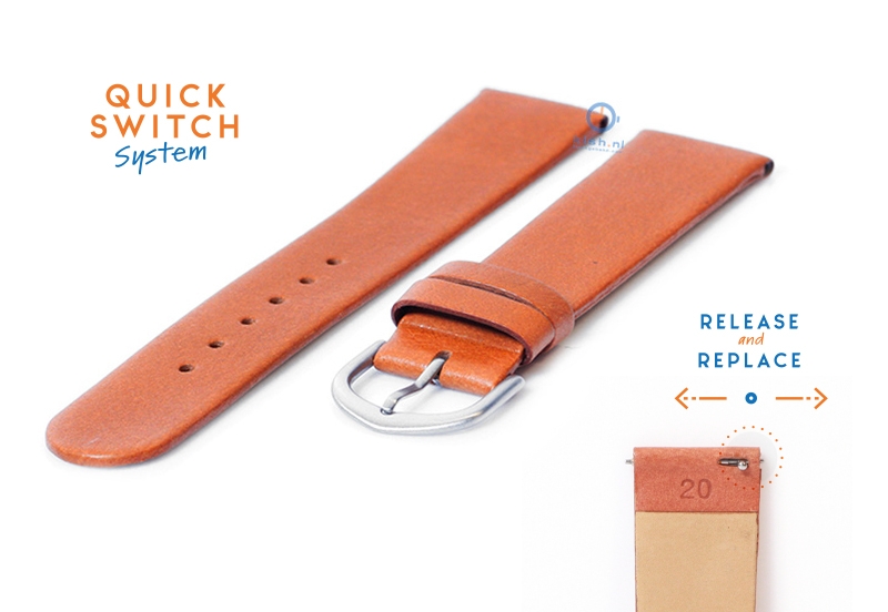 Quality strap for Skagen - 20mm - cognac
