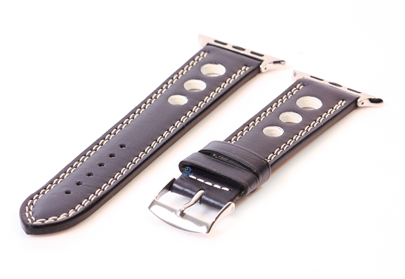 Apple Watch strap racing blue with white stitching - 44/45/46/49mm