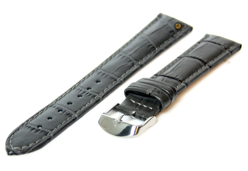 Watchstrap 16mm grey leather