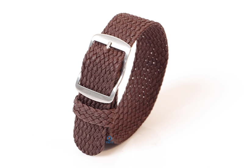 Perlon watch band 22mm darkbrown