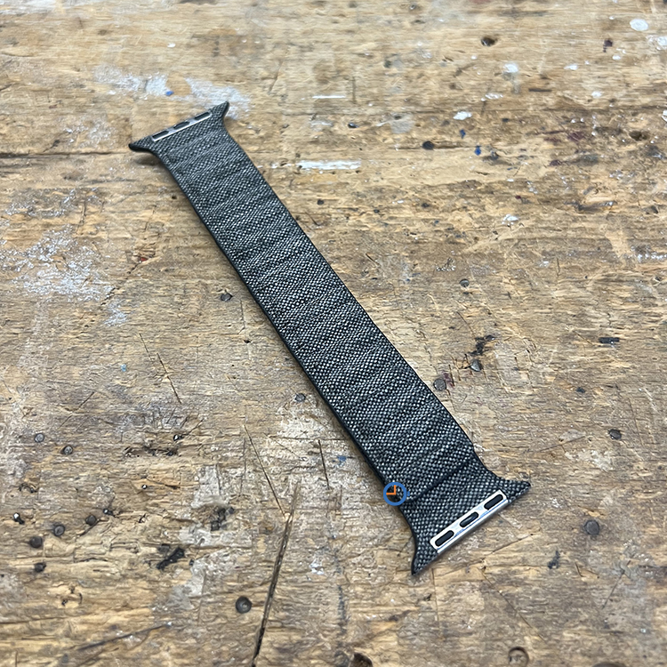 Denim Nylon Magnetic Bandje - Apple Watch 45mm - black