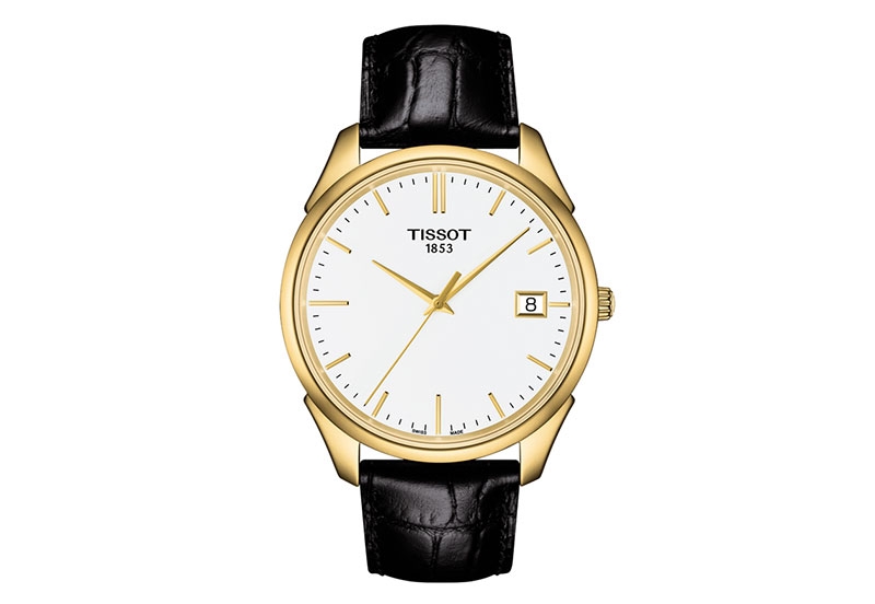 Tissot watch strap T9204101601100 black leather