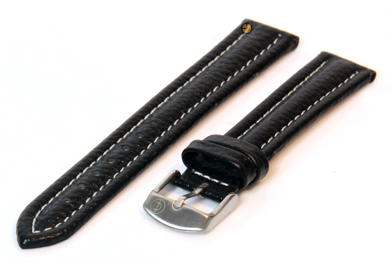 Watchstrap 18mm leather black