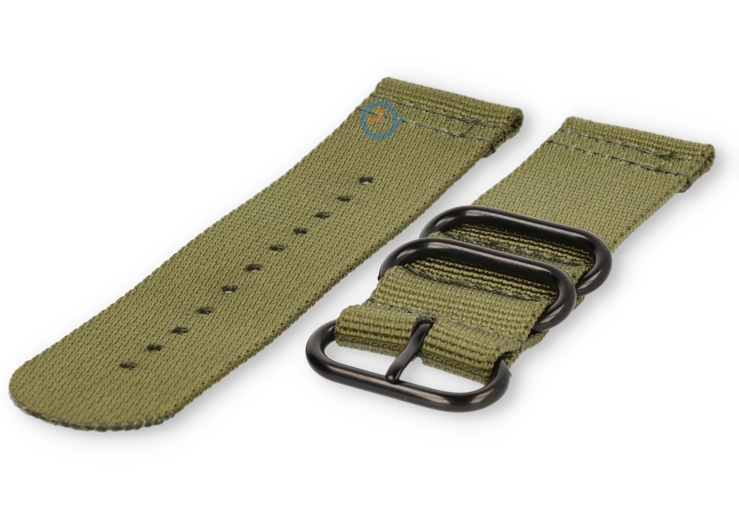 Two-piece nylon band - green - 26mm