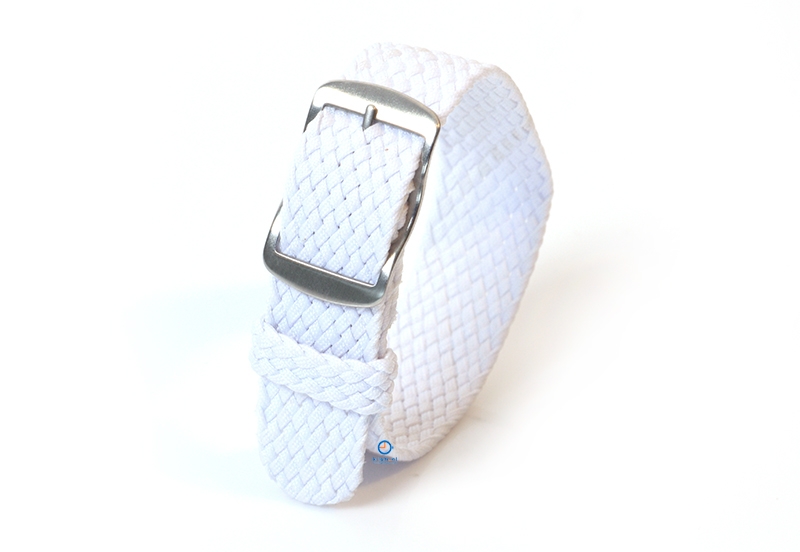 Perlon watch band 16mm white