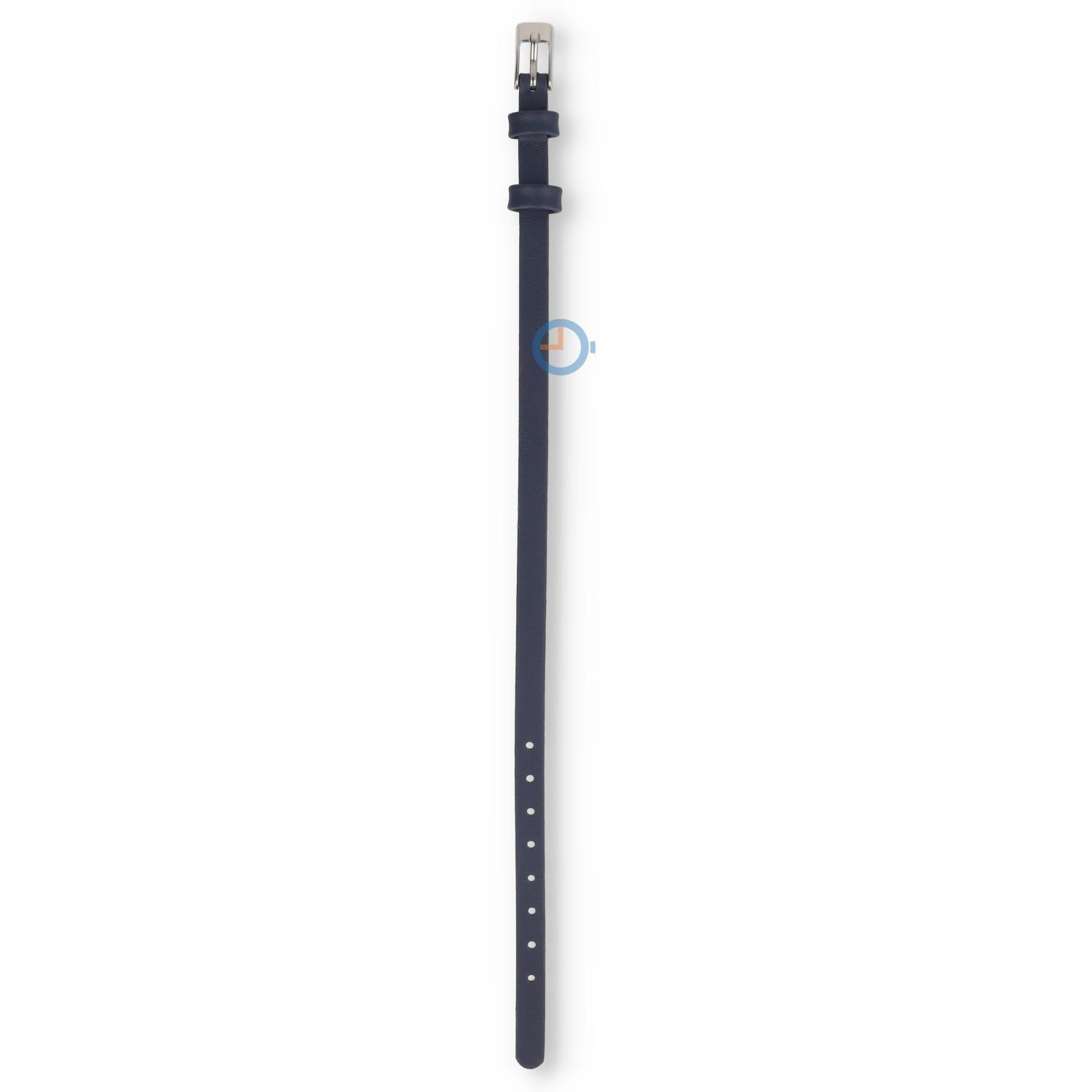 One-piece leather strap - 6mm - dark blue