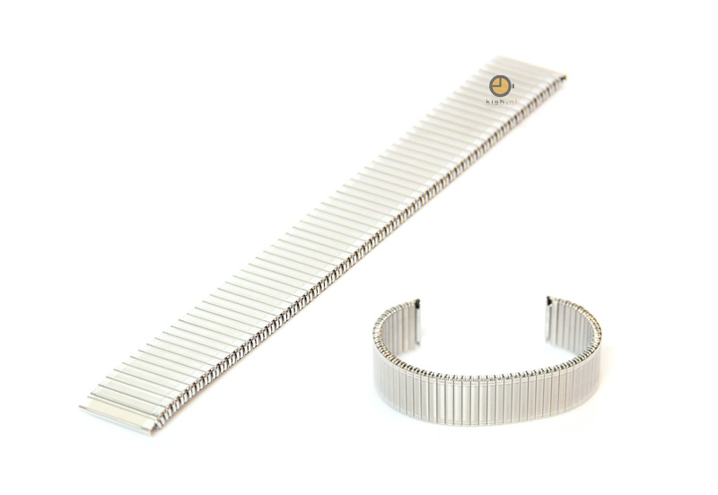 Watchstrap 18mm stainless steel flexible silver