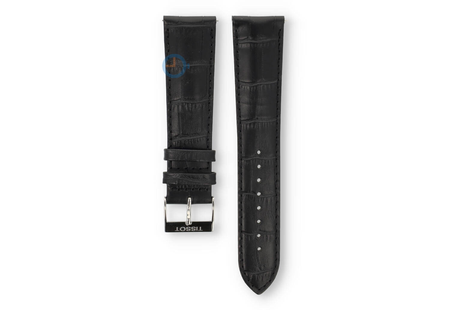 Tissot Official 20mm leather strap - black