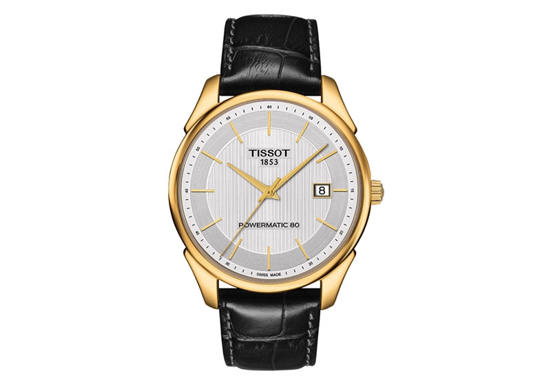 Tissot watch strap T9204071603100 black leather