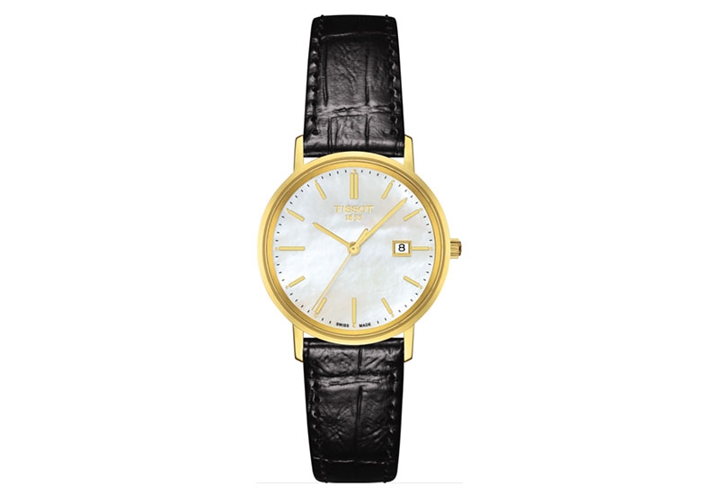 Tissot watch strap T9222100611100 black leather