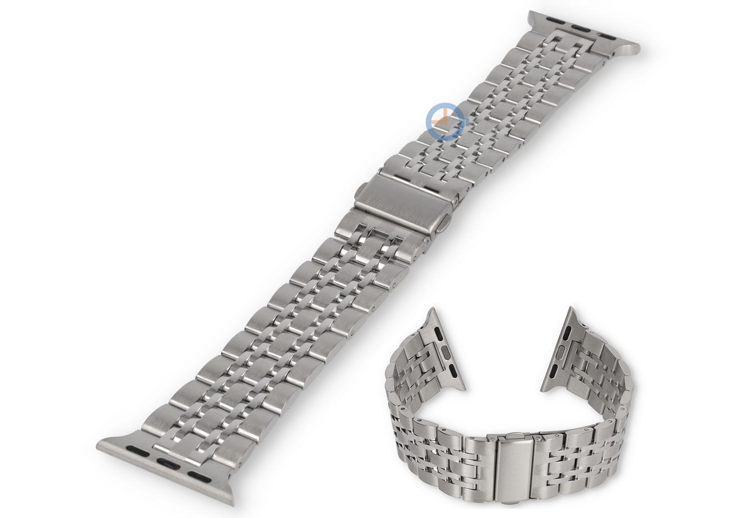Steel Apple watch strap (41mm) - business silver