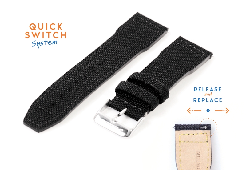 Fromanteel watch strap Nylon Cordura - Black