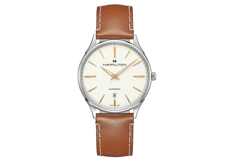 Hamilton watch strap H38525512 - brown leather