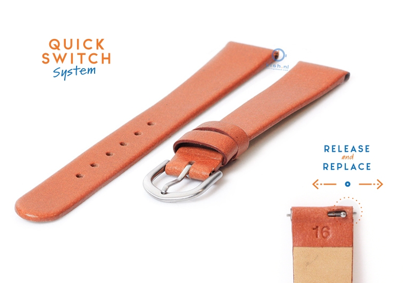 Quality strap for Skagen - 16mm - cognac