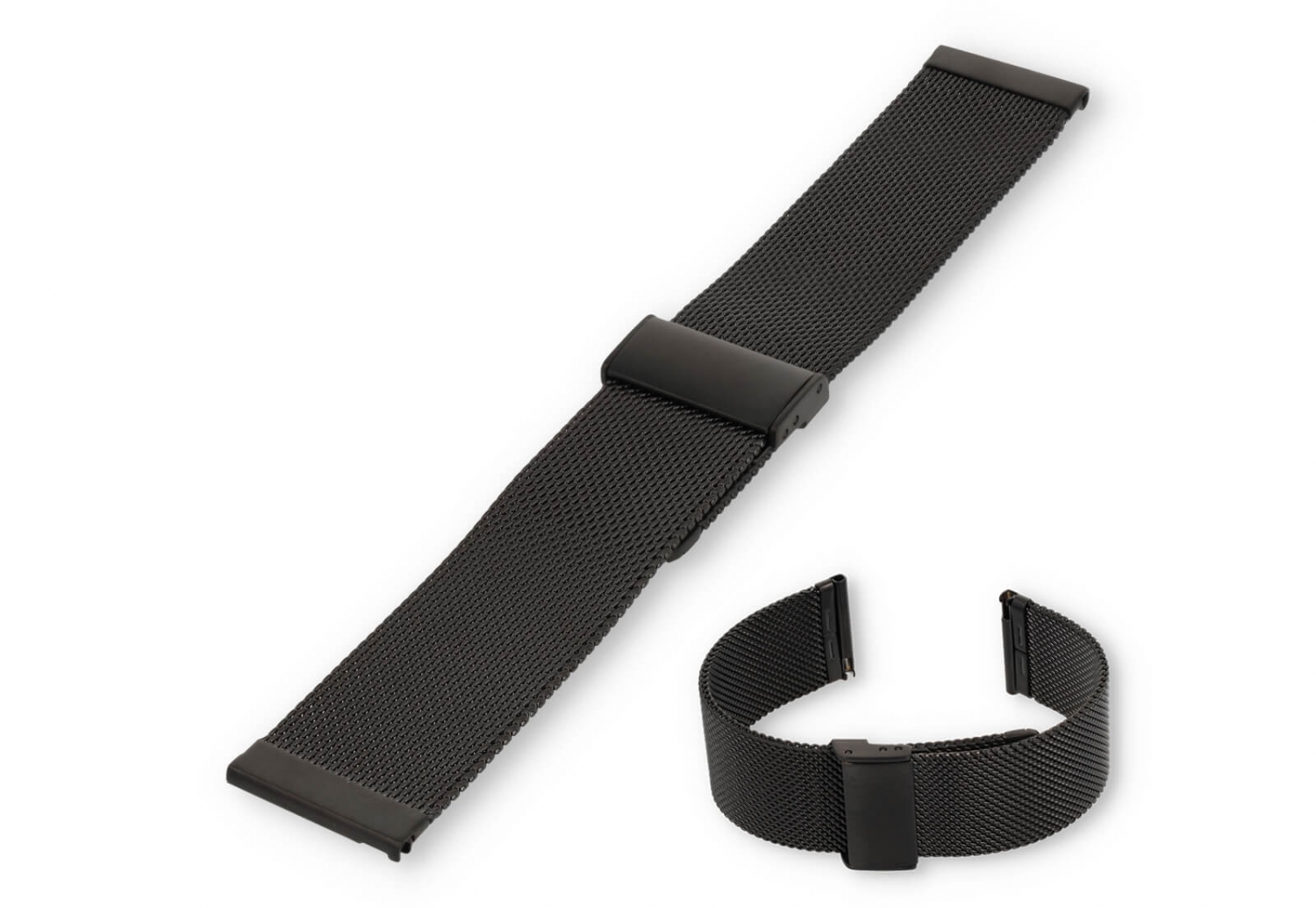 Watch strap 22mm mesh black - Quick Switch (FINE)