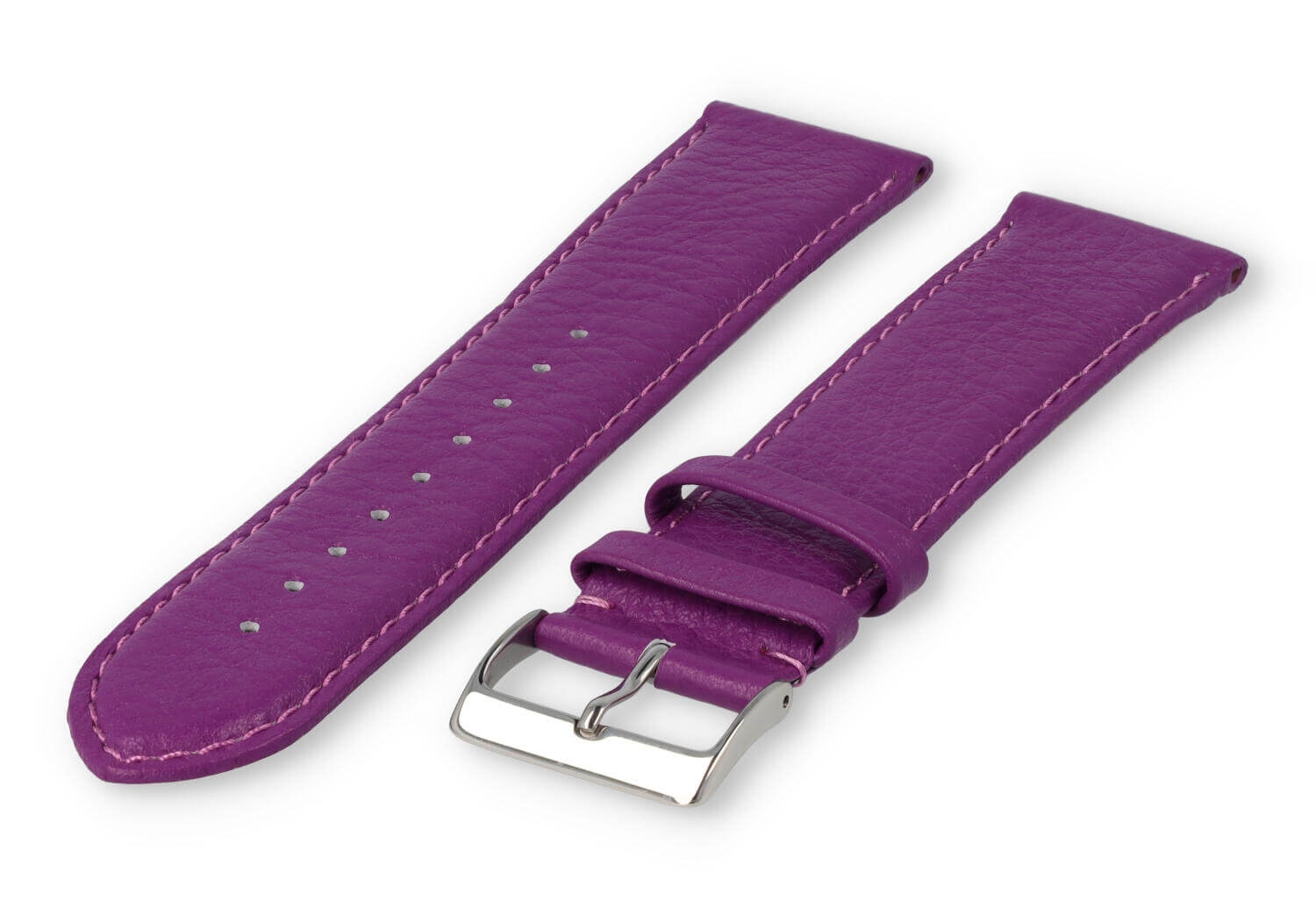 XL watch strap smooth leather - 26mm - purple
