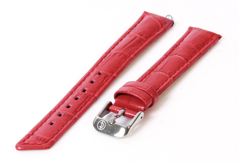 Watchstrap 18mm red leather