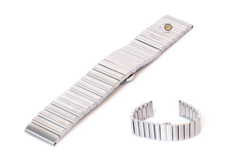 Watchstrap 24mm stainless steel silver