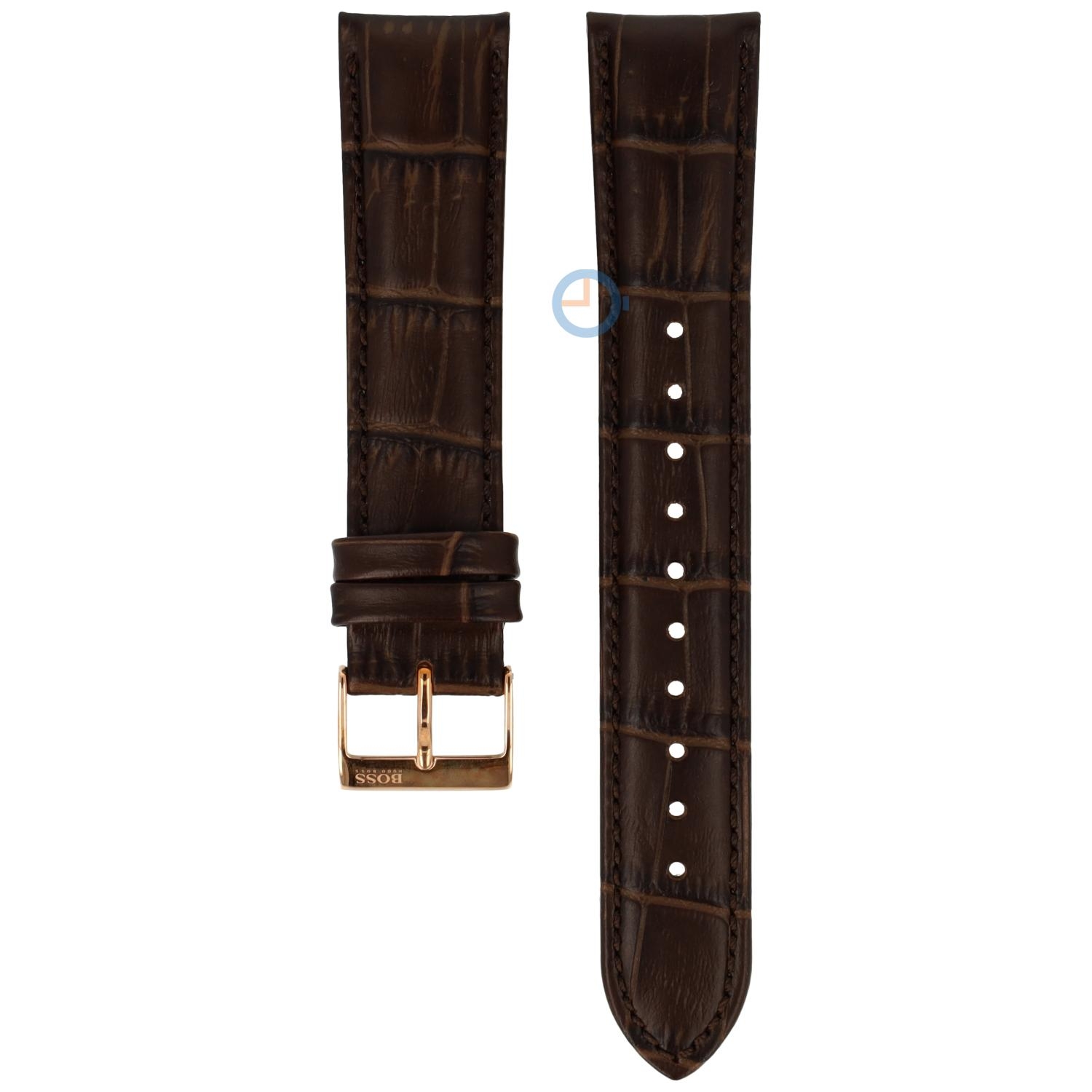 Hugo Boss 20mm strap - darkbrown croco