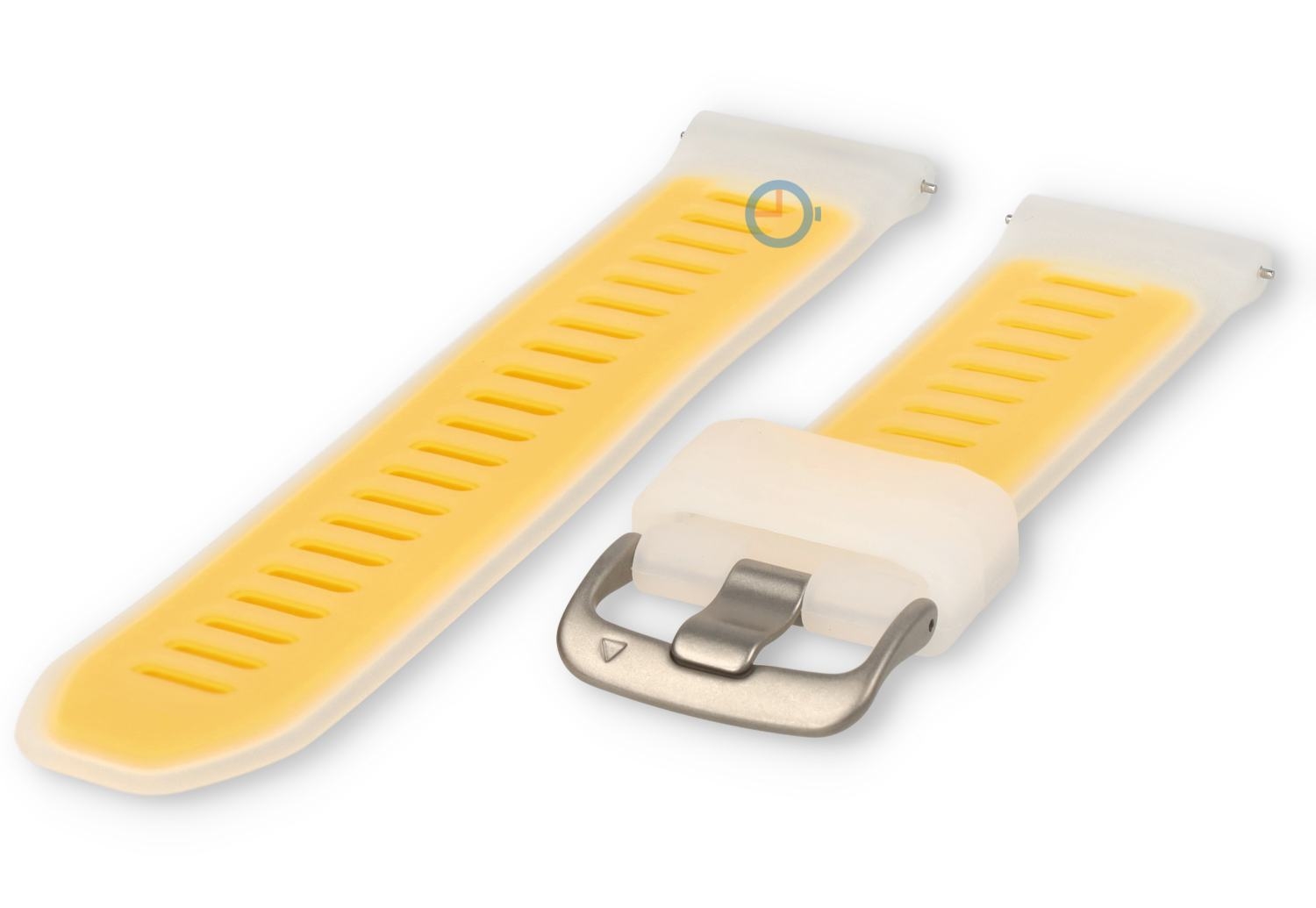 22mm watch strap Coros Pace 3 - transparant/yellow