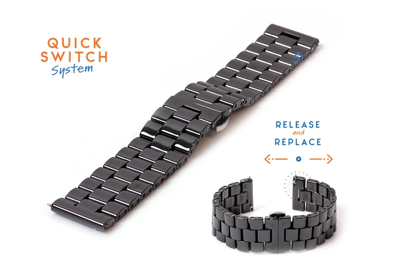 Watchstrap 20mm ceramic black