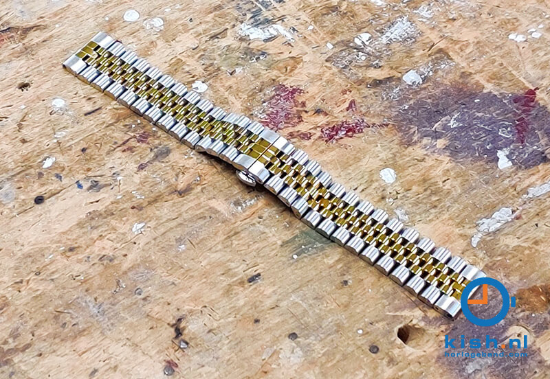 Calvin Klein horlogeband: 22mm bicolor gold steel