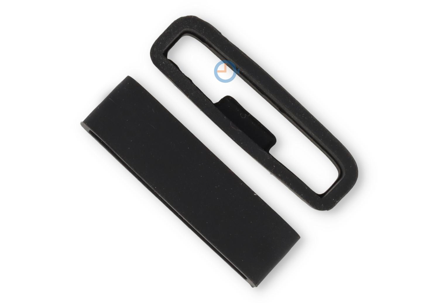 Band keeper 24mm black silicone non-slip - 1 piece