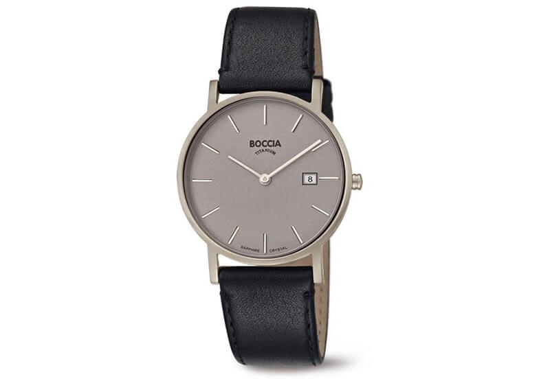 Boccia 3637-01 watch band leather